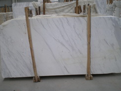 white Volakas marble quarry